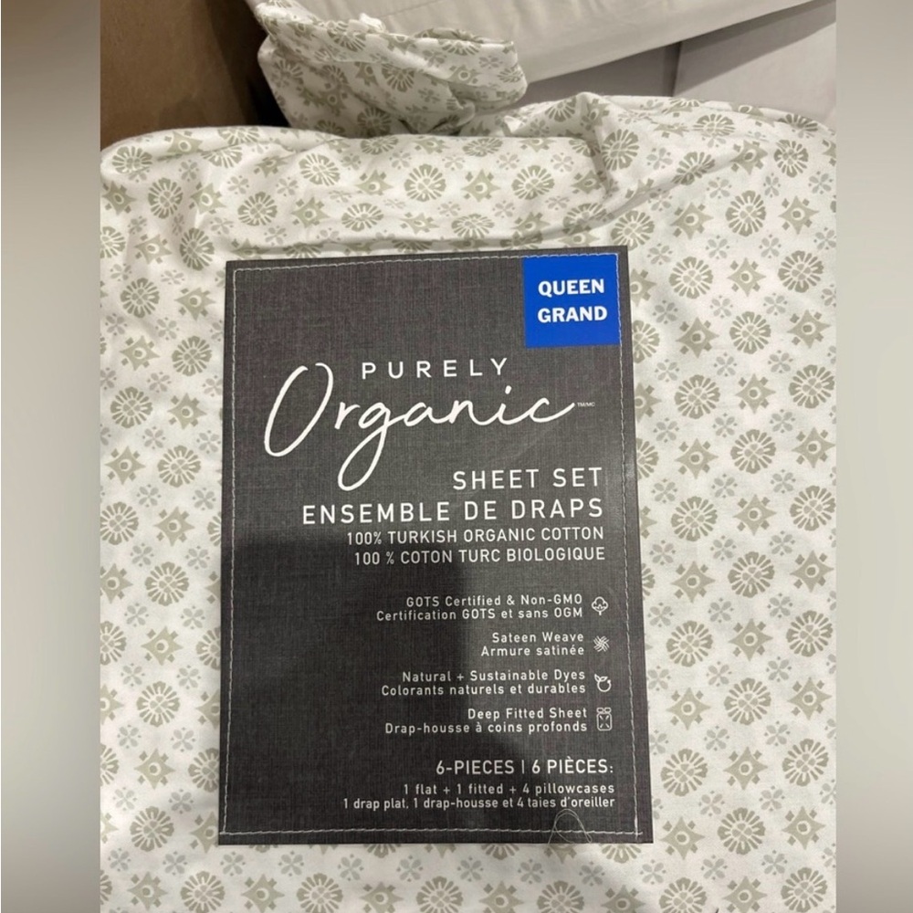Purely Organic Queen/Grand Sheet Set